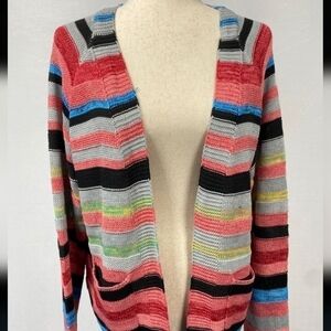 Multi-Color Cardigan size large made with ❤️